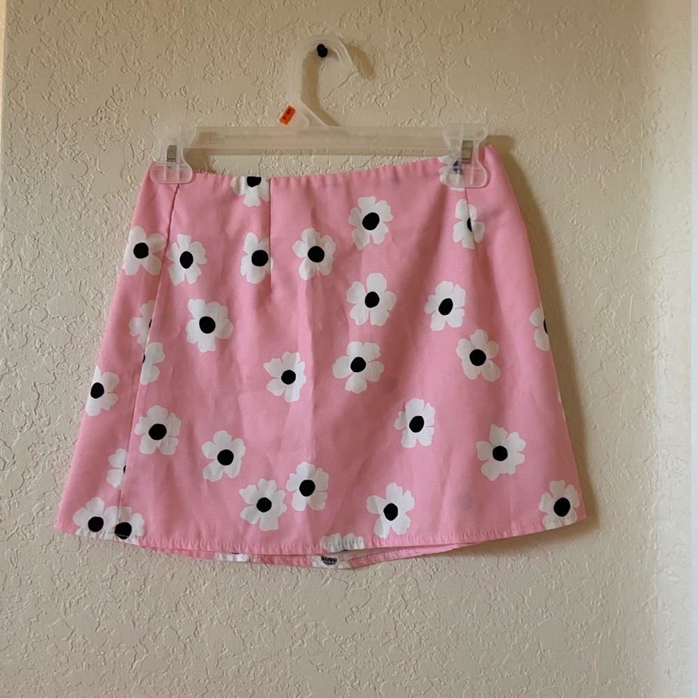 Princess Polly Floral Bright Pink Mini Skirt